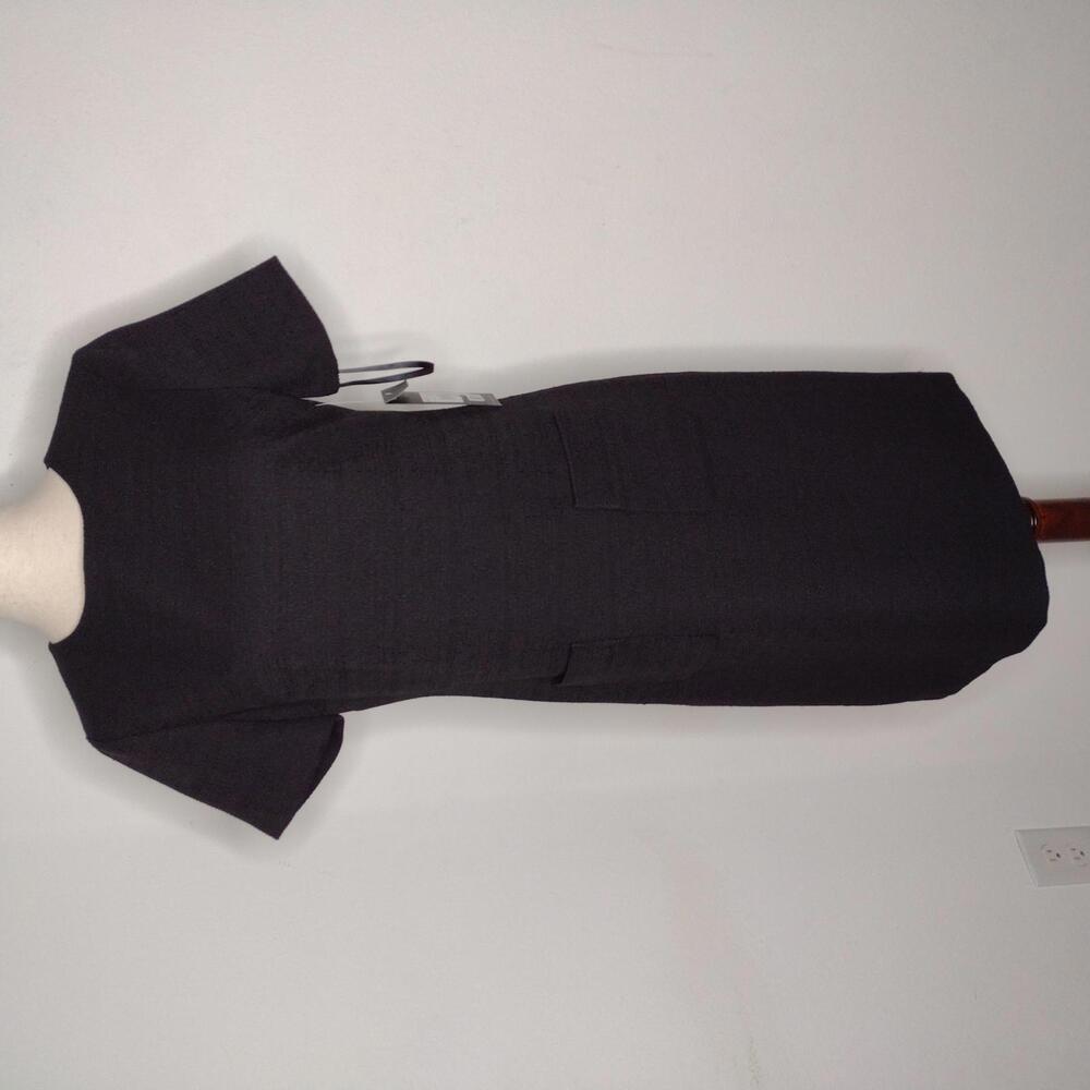 NWT Andrew Marc Women's Black/Short Sleeve Pocket Dress Size 4
